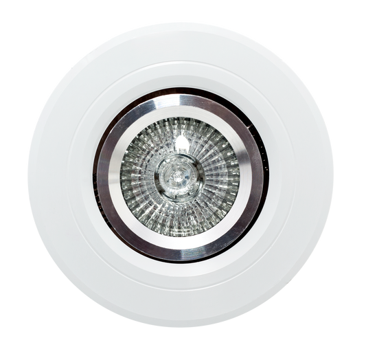 Empotrable Andros fabricado en aluminio color blanco, ideal para luz dirigida orientable