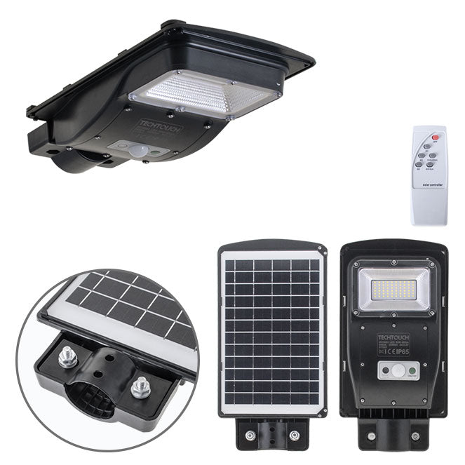 Aplique Solar LED TECHTOUCH Solar Street Light 2510003 para iluminación exterior potente y duradera.