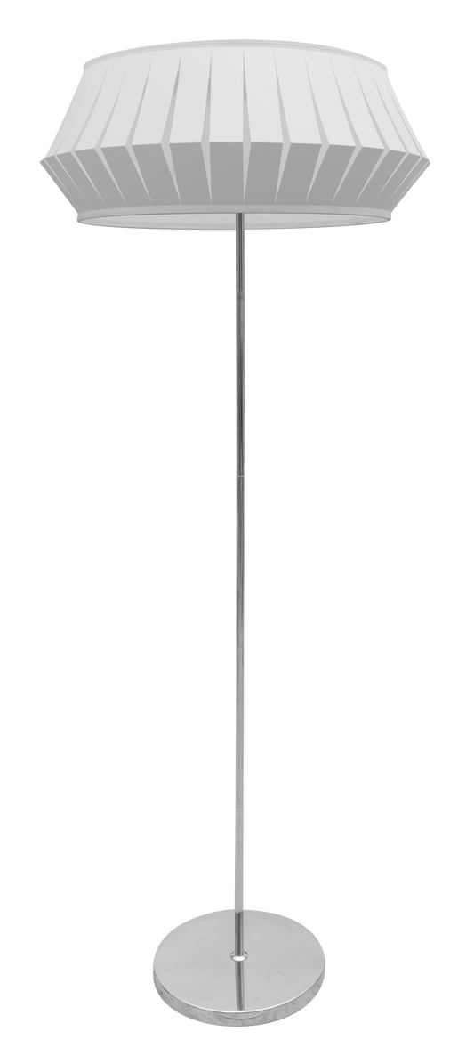 Pie de salón espiral Fabrilamp / Abrila fabricado en blanco, ideal para iluminar tu salón
