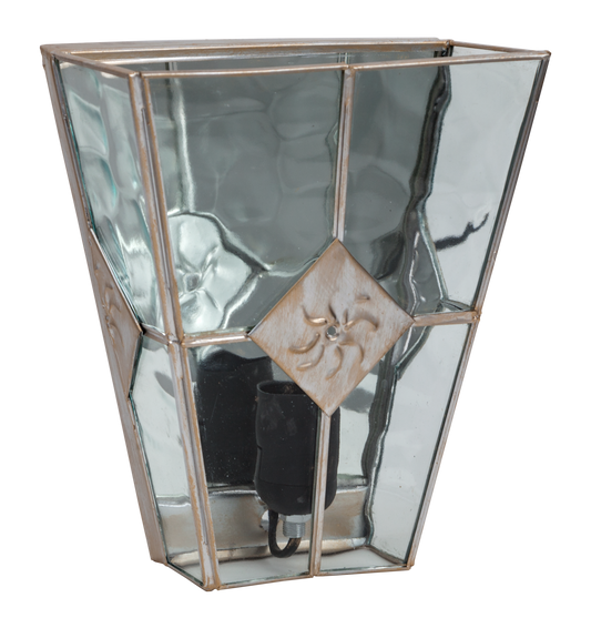 Aplique Estepa fabricado en metal color oro con cristal rugoso