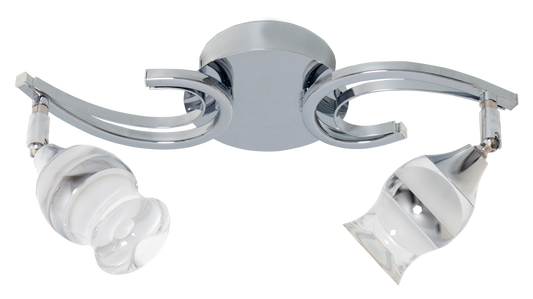 Lámpara Zodiaco fabricada en metal cromado color cromo, ideal para iluminar tu salón