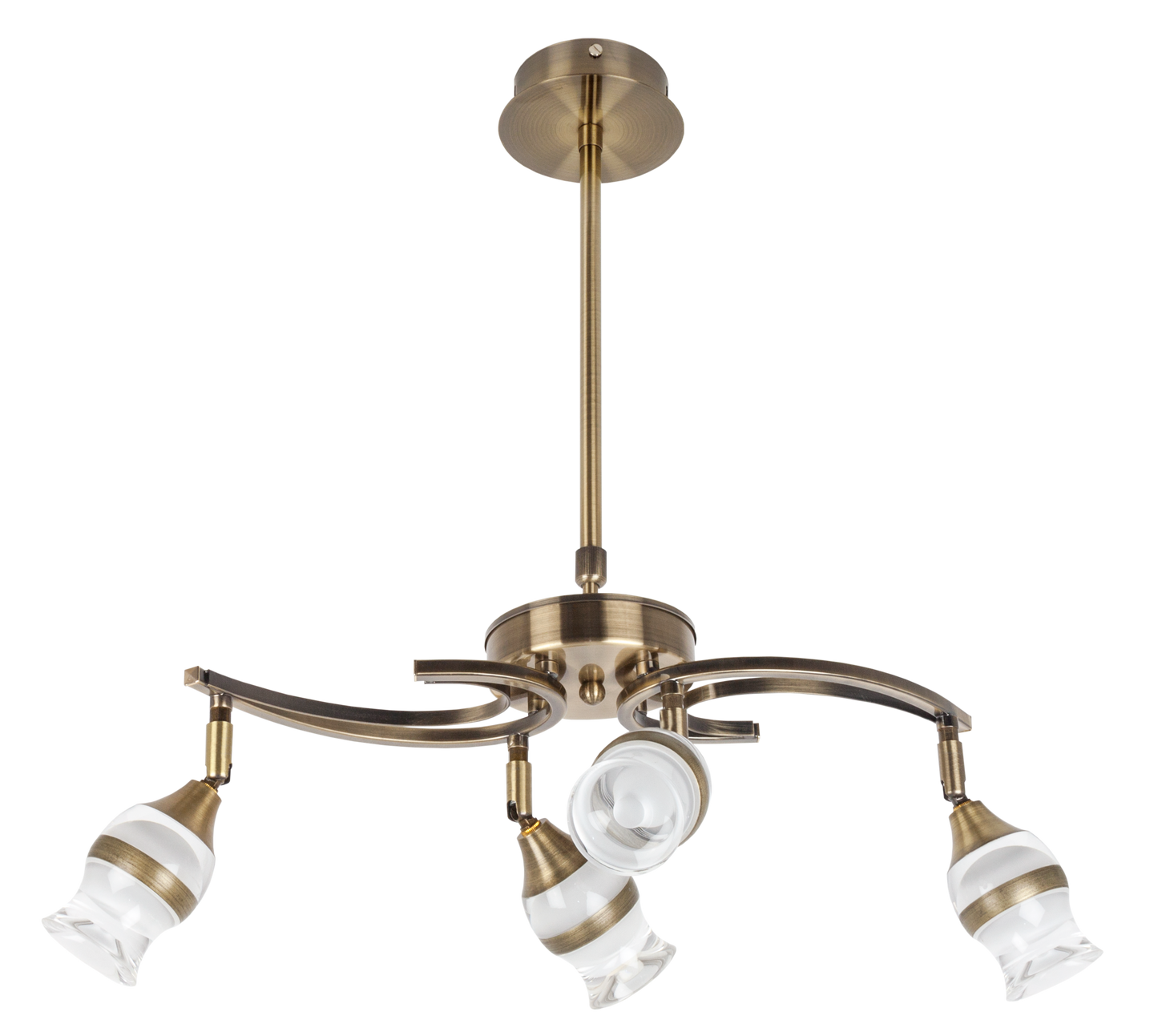 Lámpara Zodiaco fabricada en metal color cuero, ideal para iluminación interior