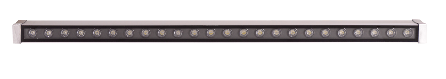 Barra Cervero fabricada en metal color blanco, ideal para iluminación exterior