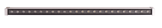 Barra Cervero fabricada en metal color blanco, ideal para iluminación exterior