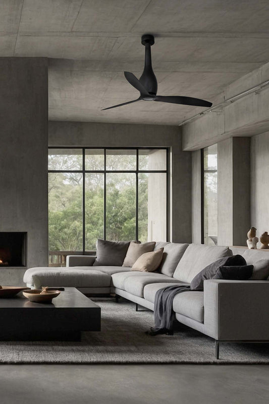 ETERFAN fabricado en Acero y Cristal color Negro Mate