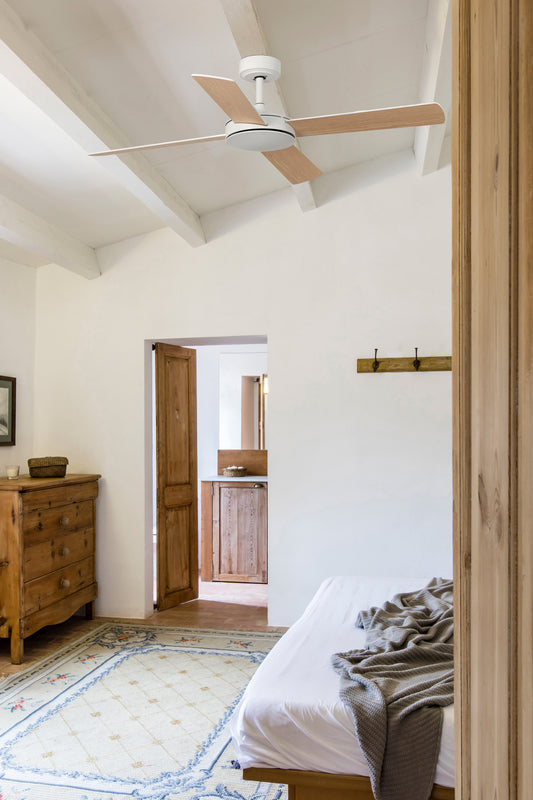 Ventilador Mallorca fabricado en Acero color Blanco Mate