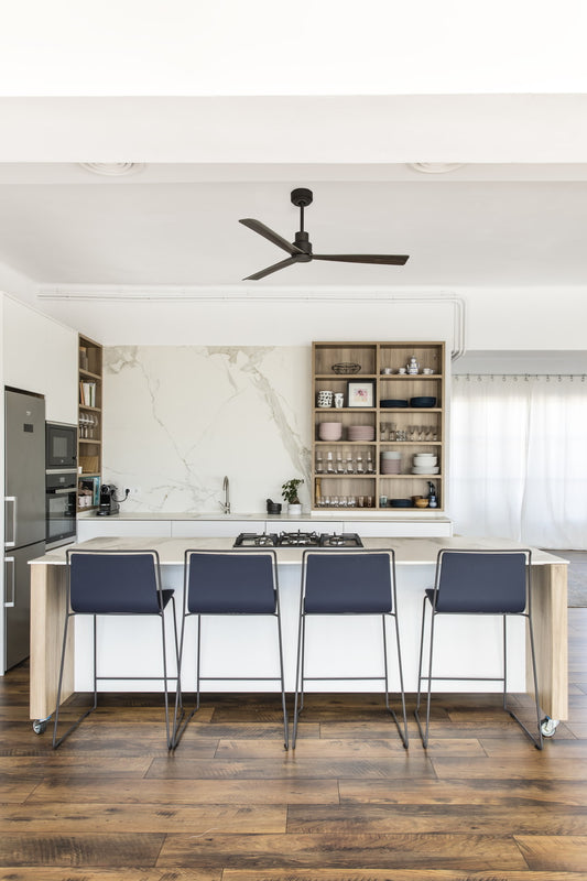 Ventilador Nassau M fabricado en acero color marrón oscuro