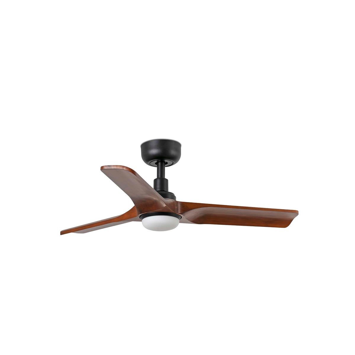 Ventilador de Techo Heywood S 90 cm FARO - Negro/Nogal, LED 10W 2700/3000/4000K, Mando + Tuya (app y voz) | FARO