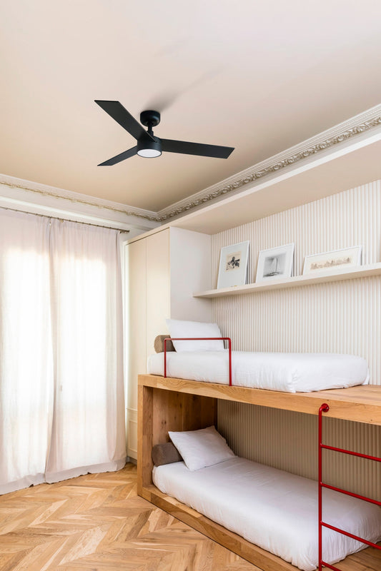 Ventilador Rudder S fabricado en Acero color Negro Mate