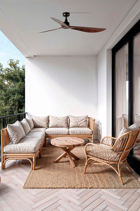 Ventilador OUTWOOD L fabricado en Acero color Marrón Oscuro para exterior