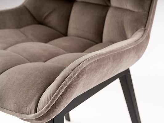 Silla Tapizada Negro/Piedra Devany Schuller