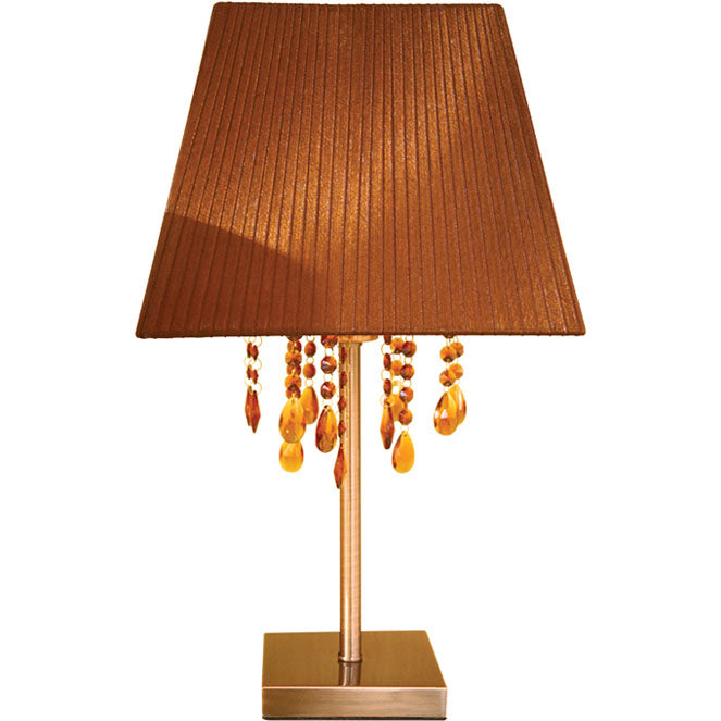 Lámpara Sobremesa OLÍMPIA LUMIT, diseño cuadrado marrón y cobre, Ref. 3612*3TL COB*CA