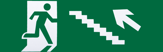 Adhesivo escalera fabricado en Policarbonato color Blanco/Verde