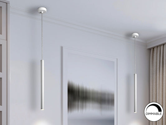 Lámpara Colgante LED Varas 5W Blanco Mate Dimable Schuller en ambiente decorado | Schuller