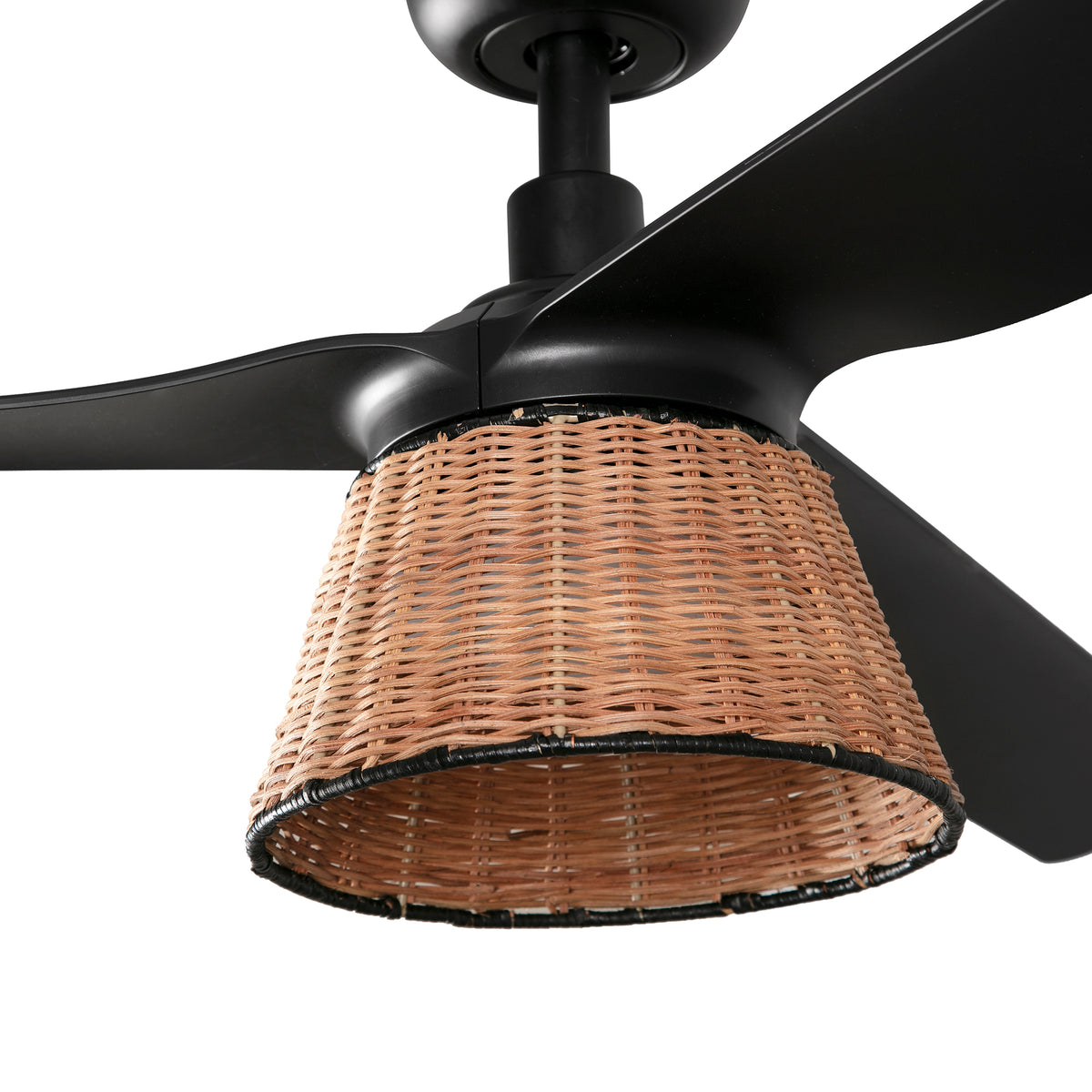 Kit de Luz SUMBA 235 Ratán Negro Mate para Ventilador FARO - vista principal | FARO