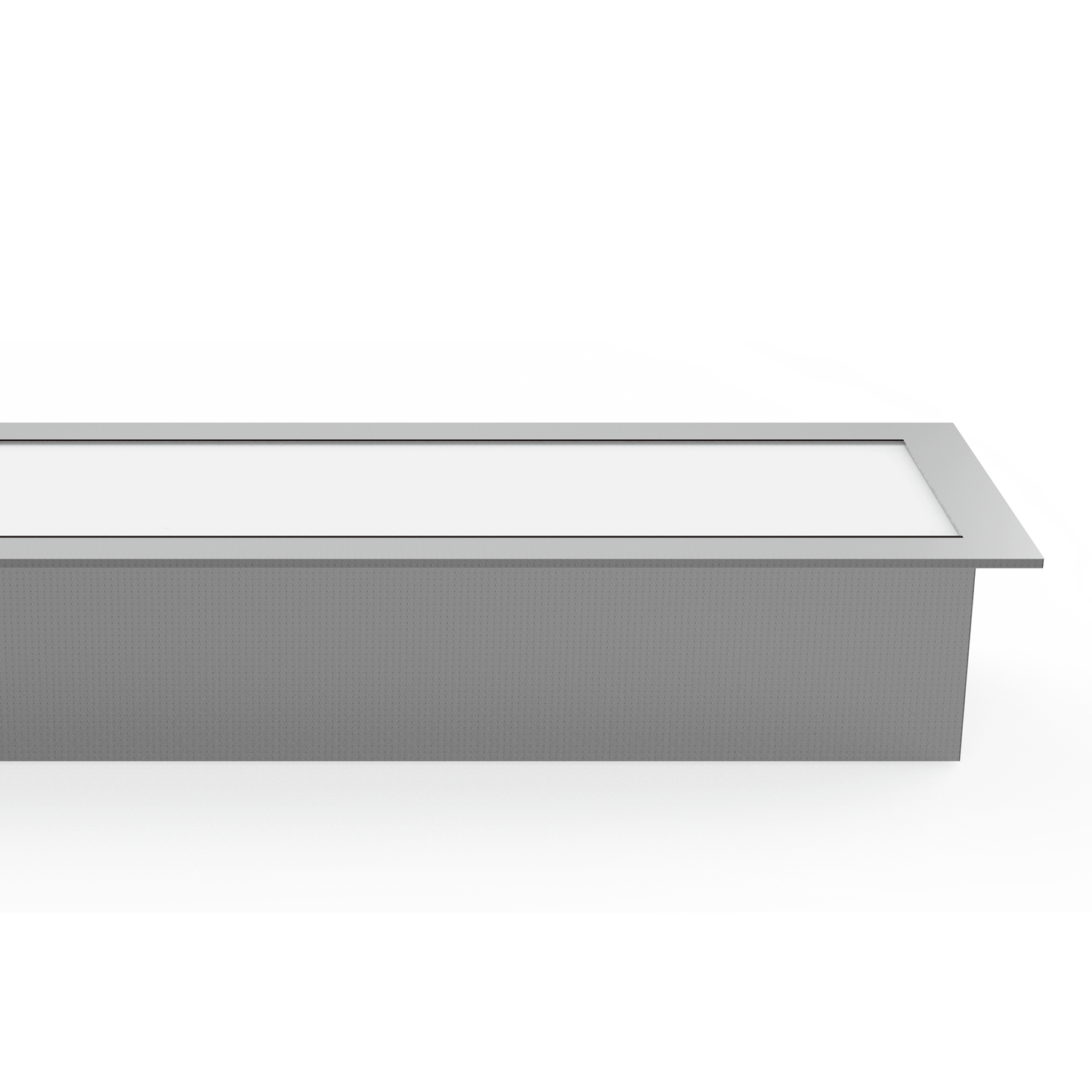 Regleta LED de aluminio para empotrar, perfecta para iluminación en comercios