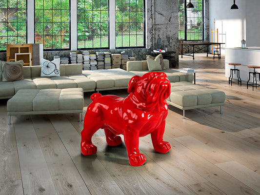 Figura Grande Bulldog Rojo - Resistente Exterior - Schuller - 431835