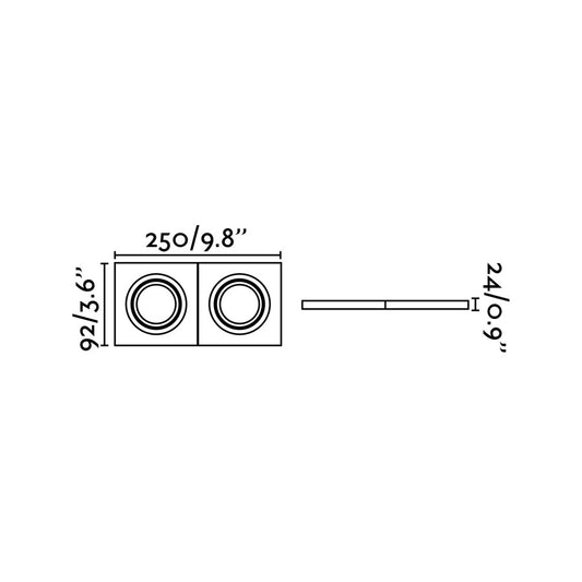 Luz empotrable Radon RCT fabricada en aluminio color blanco, ideal para hogar.