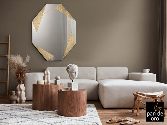 Espejo Decorativo de Pared Laverna 120x92 cm Pan de Oro Schuller en ambiente decorado | Schuller