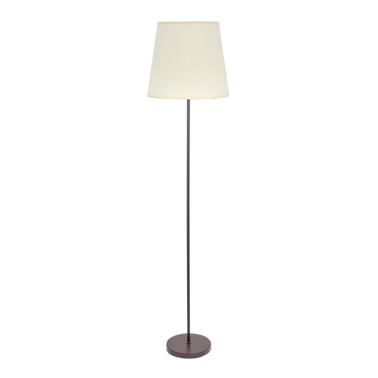 Lámpara de pie Maldivas fabricada en metal color marrón y textil color beige