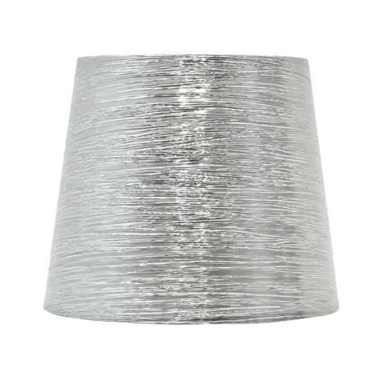 Pantalla Nova Fabrilamp / Abrila fabricada en textil color plata brillo