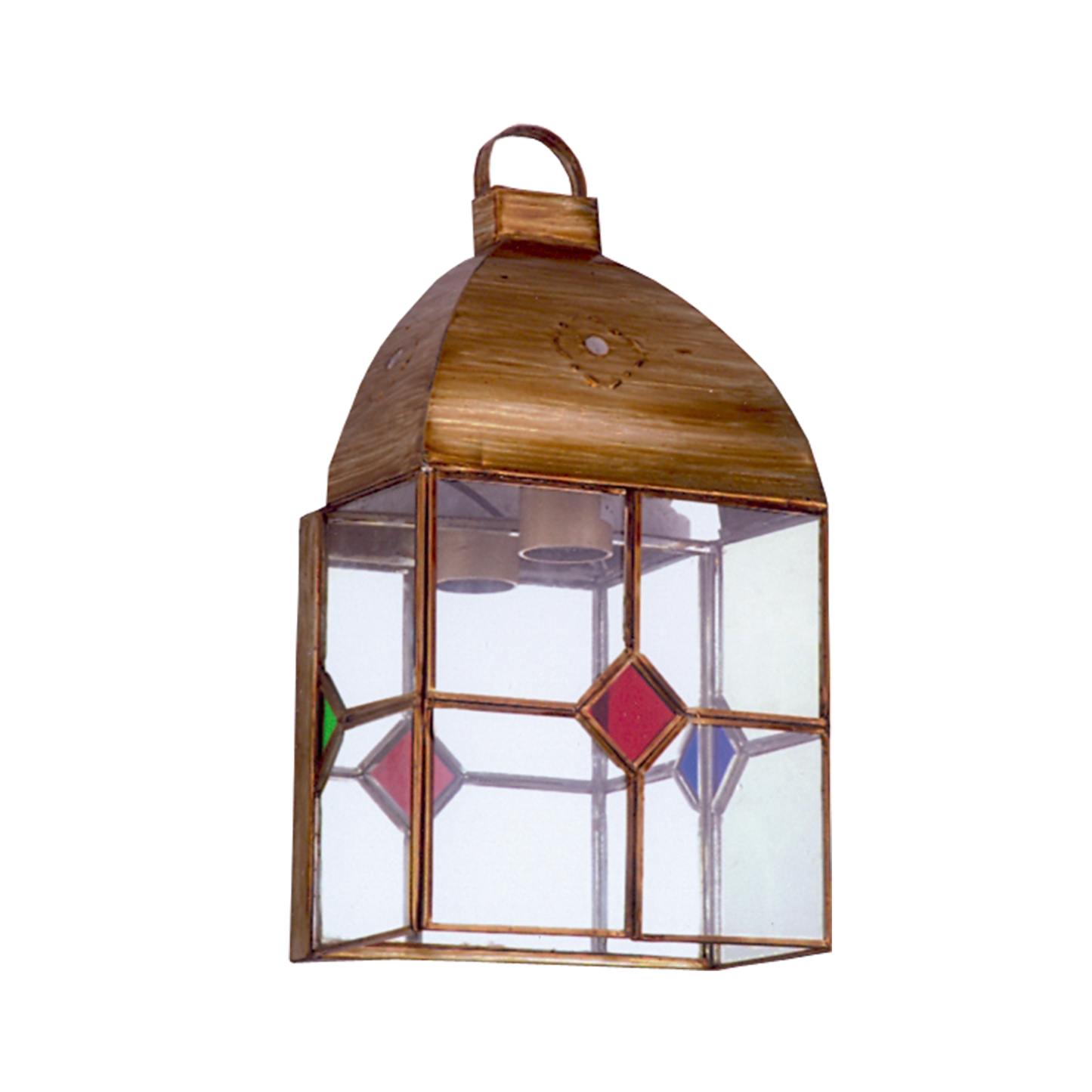 Aplique Granadino fabricado en Metal y Cristal color Cuero/Colores