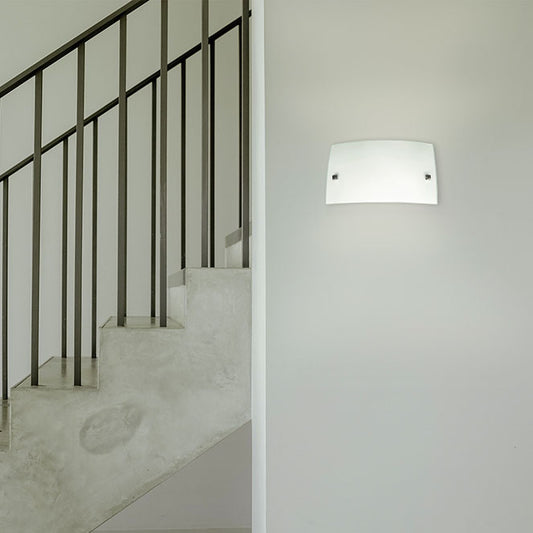 Plafón Moderno Marselha Cuadrado 40 cm Opaco Lumit Interlusa instalada en ambiente decorativo de salón o dormitorio | Interlusa
