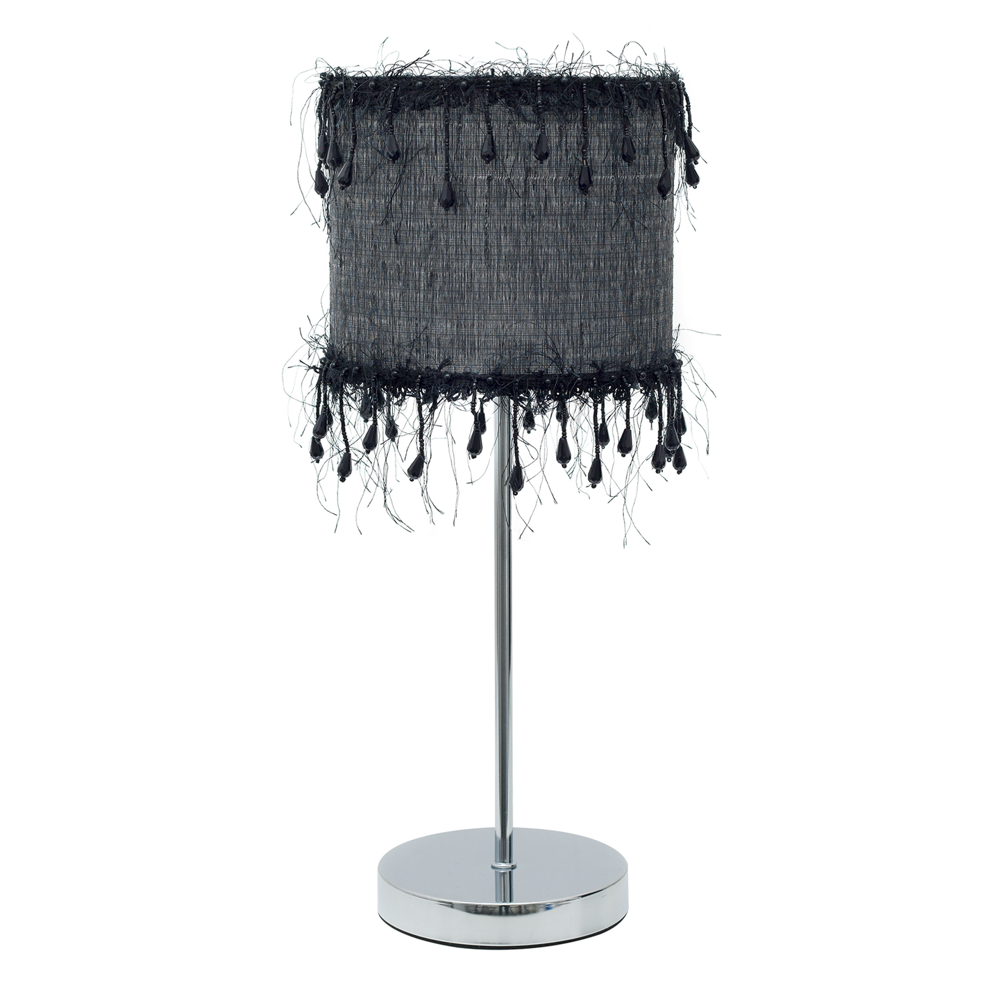 Lámpara Hilos fabricada en metal color negro, estilo vintage