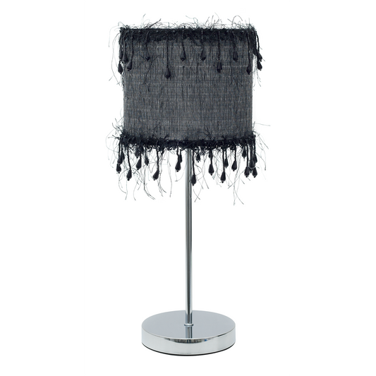 Lámpara Hilos fabricada en metal color negro, estilo vintage