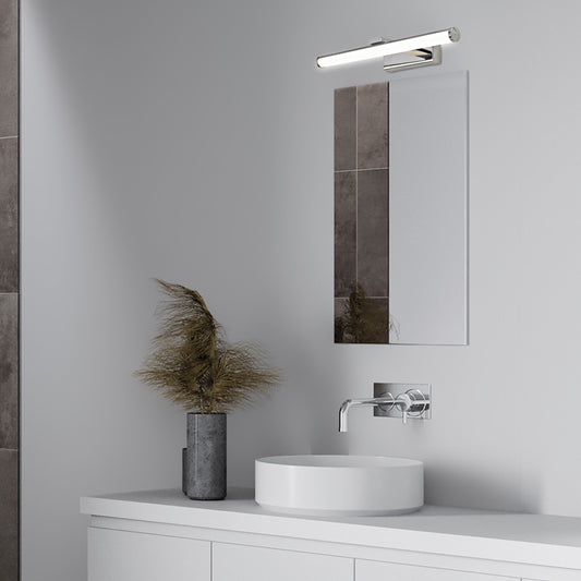 Aplique LED Egon instalado sobre espejo en baño moderno