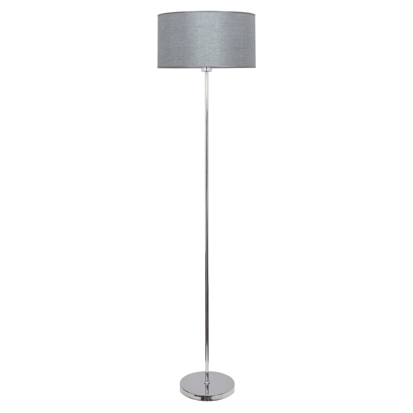Lámpara de pie Axel fabricada en metal color plata, ideal para iluminación interior