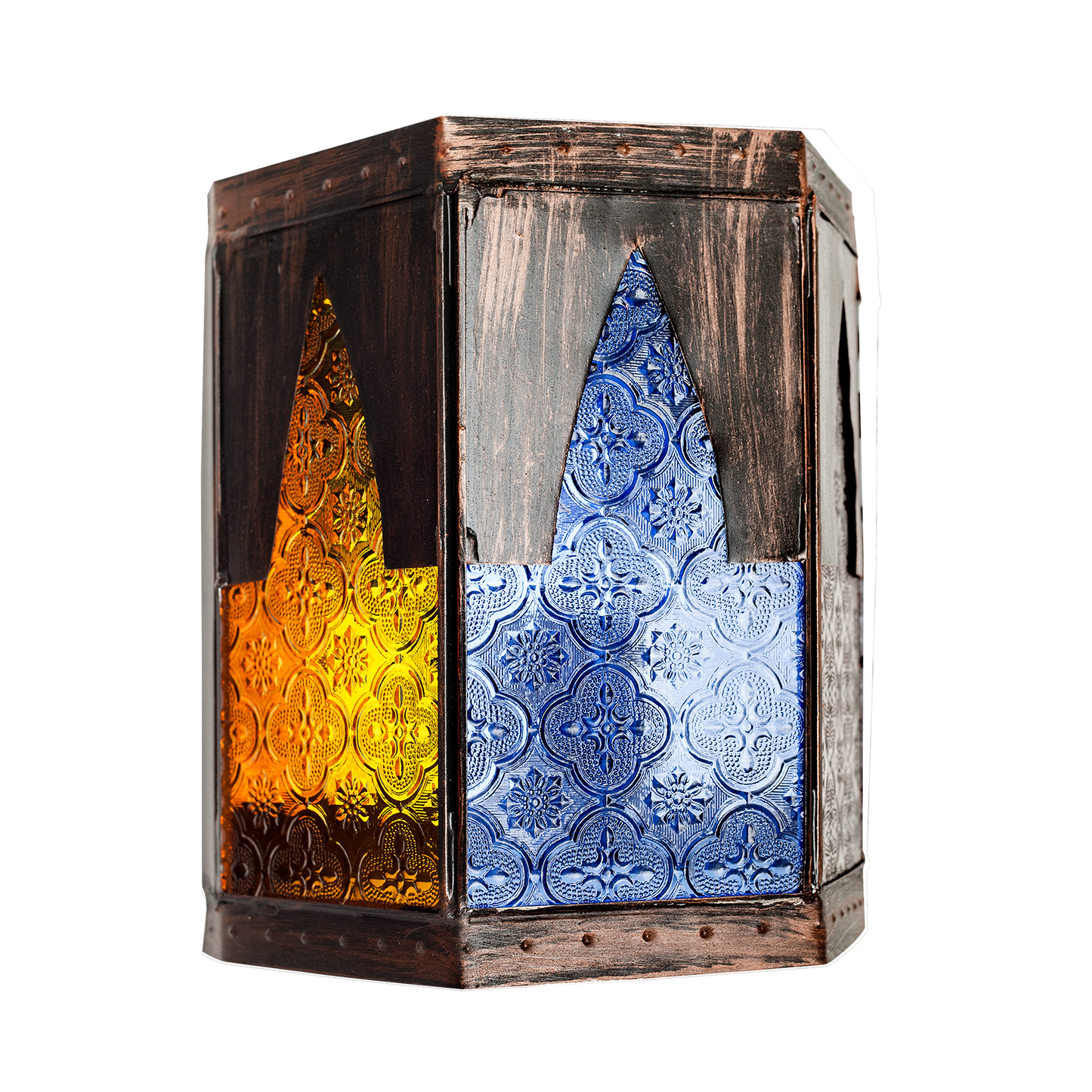 Aplique Meknes fabricado en Metal color Marrón y Colores