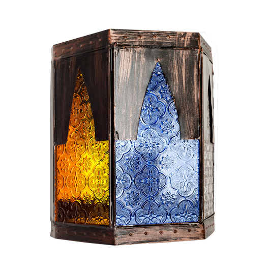 Aplique Meknes fabricado en Metal color Marrón y Colores