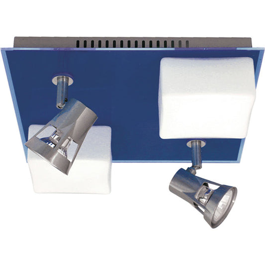 Plafón de Techo REBECA 2xG9 2xGU10 máx. Lumit - 9 cm, Azul | Interlusa · Ref. 6179PA-04 AZ