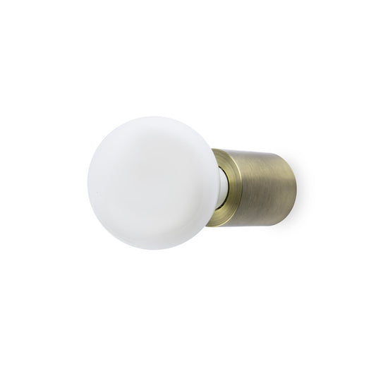 Aplique TEN 70 fabricado en aluminio color oro viejo, ideal para interior