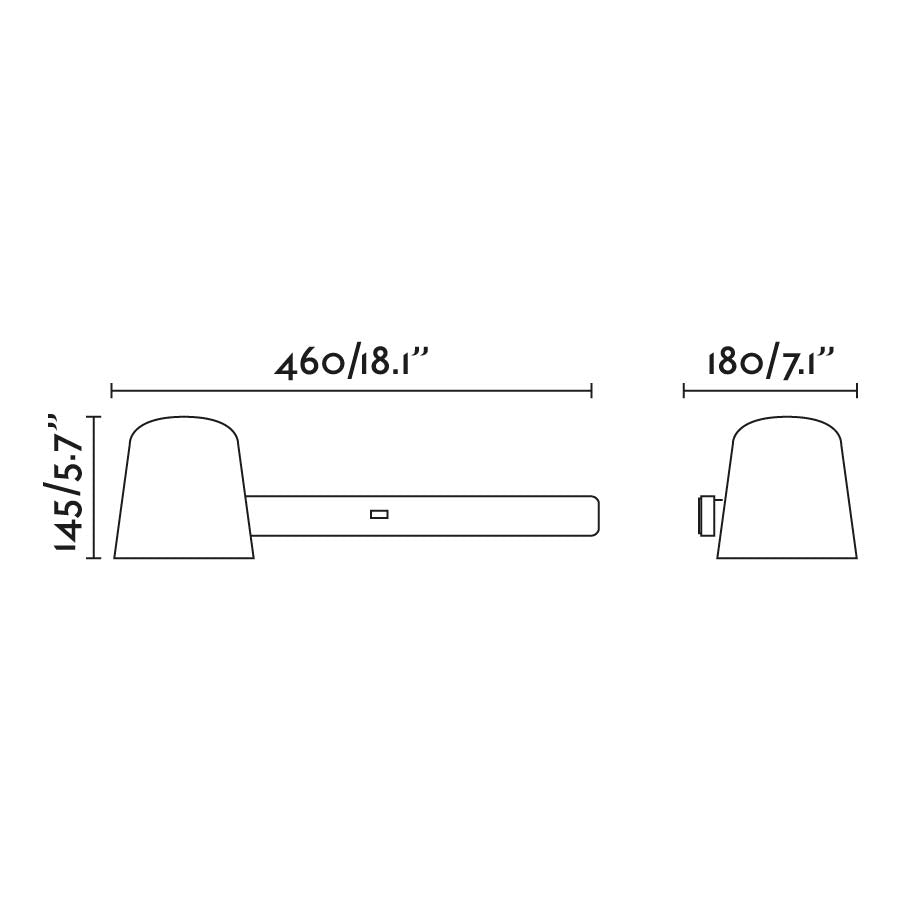 Aplique de pared con luz orientable para lectura