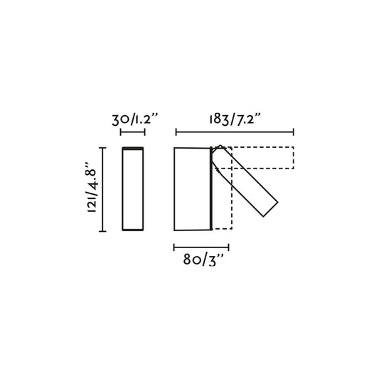 Aplique CRONOS fabricado en Acero y Aluminio color Blanco