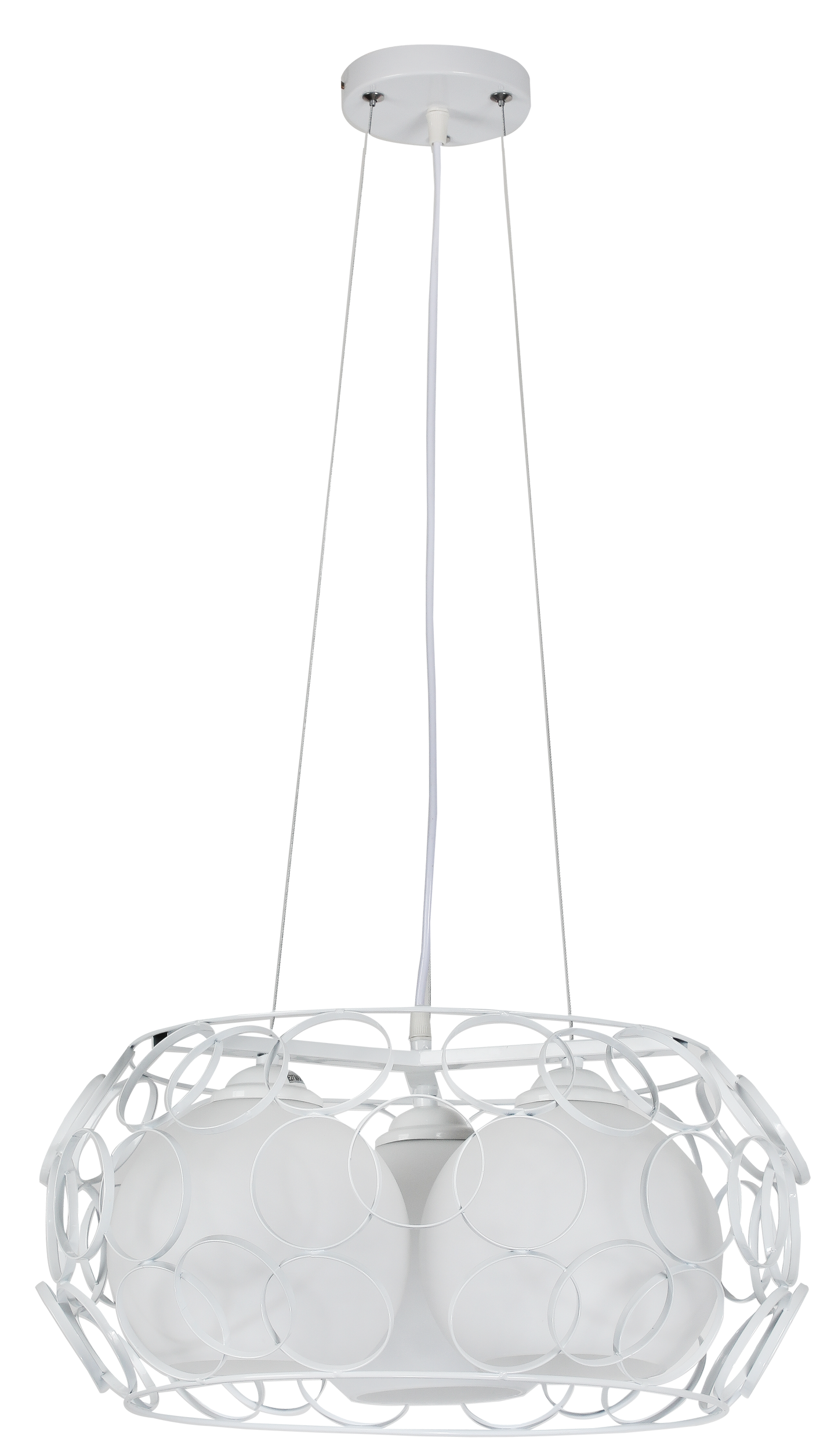 Lámpara colgante blanca estilo retro ideal para salón o comedor