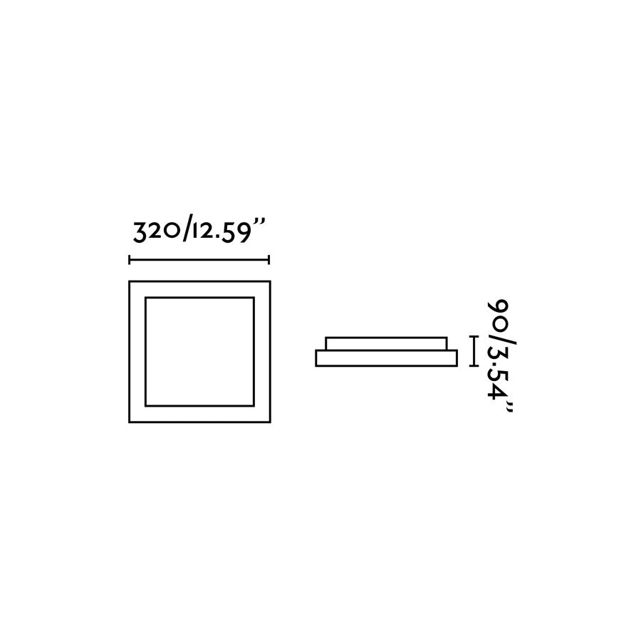 Plafón con protección IP44 TOLA 320, ideal para evitar daños por humedad en el baño.