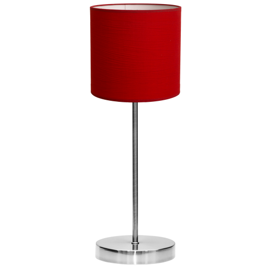 Lámpara de mesa Planetario fabricada en cromo, color rojo