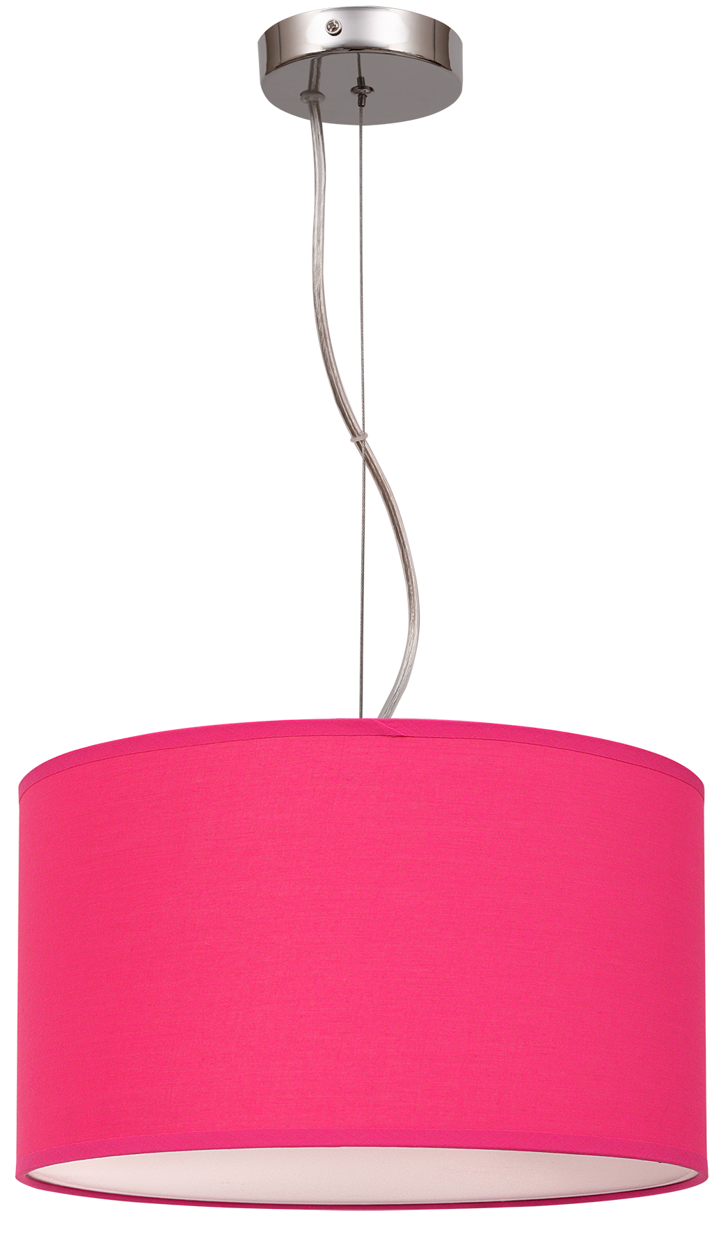 Colgante Nicole fabricado en metal color rosa, ideal para interiores modernos