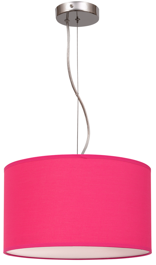 Colgante Nicole fabricado en metal color rosa, ideal para interiores modernos