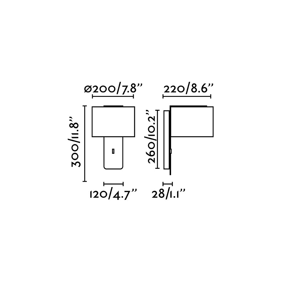Aplique de pared con interruptor ON/OFF, luz suave ideal para dormitorio