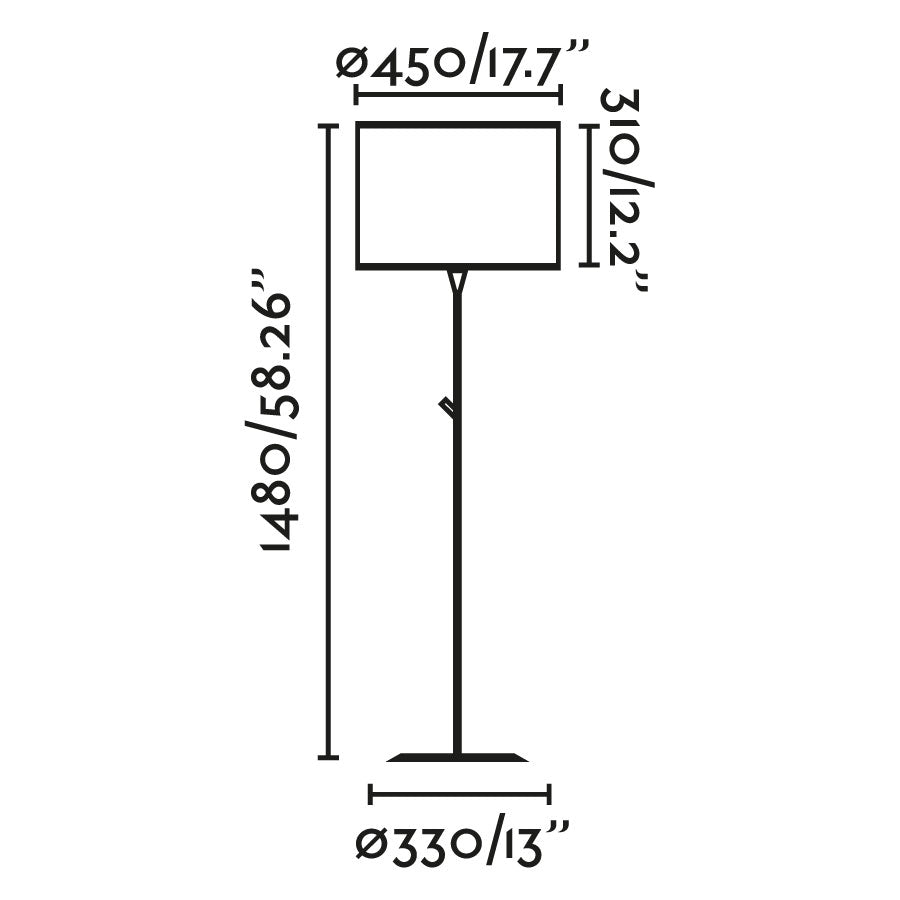 Lámpara de pie con tecnología E27 LED ideal para iluminar salones