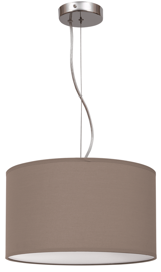 Colgante Nicole fabricado en Metal y Textil color Topo