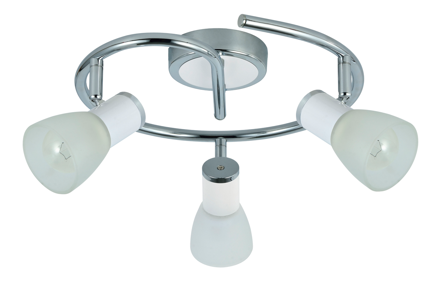 Lámpara de techo con focos orientables para una iluminación flexible