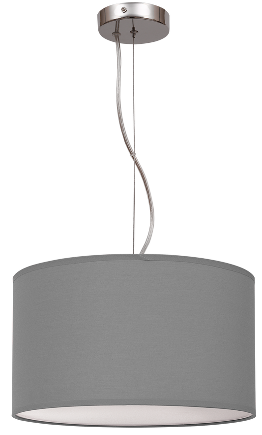 Colgante Nicole Gris E27 de 30cm de diámetro, fabricado por Fabrilamp. Diseño moderno y elegante para tu hogar.