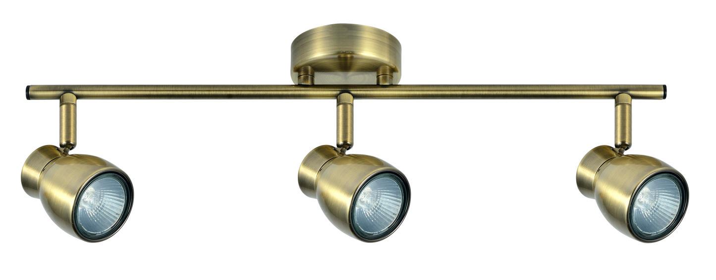 Regleta focos orientables con giro de 360º para iluminación flexible