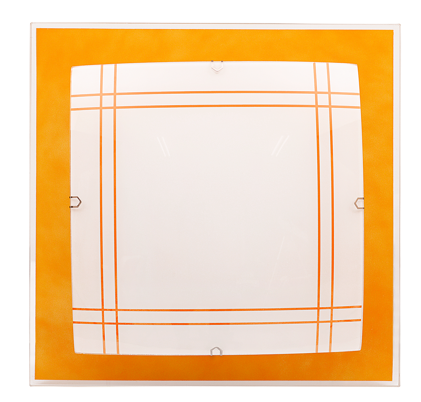 Plafón Amet fabricado en Cristal color Naranja, ideal para Cocina