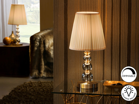 Lámpara de Sobremesa Mercury 45 cm Champán Latón Schuller en ambiente decorado | Schuller